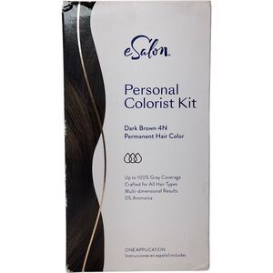 eSalon Personal Colorist Kit Dark Brown 4N Permanent Hair Color Dye